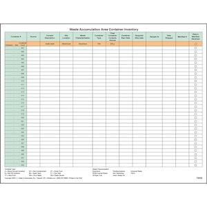 Waste Accumulation Area Container Inventory