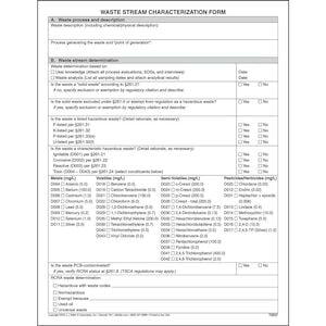 Waste Stream Characterization Form
