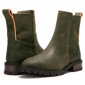 Juno Jones Meti II Women's Steel Toe Boot - Olive Green