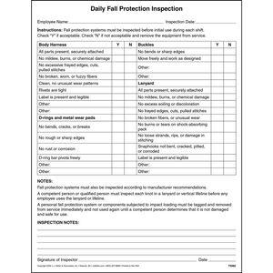 Daily Fall Protection Inspection Form