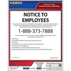 Hawaii Human Trafficking Poster