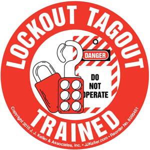 LockOut TagOut Trained - Hard Hat/Helmet Decal