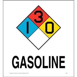 Gasoline 1-3-0 Sign - NFPA