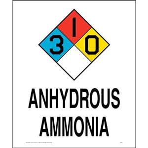 Ammonia Anhydrous 3-1-0 Sign - NFPA