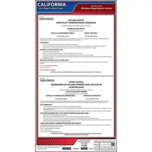 San Diego Hospitality Employer Minimum Wage