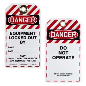 Double-Sided Lockout/Tagout Tag - Danger Do Not Operate