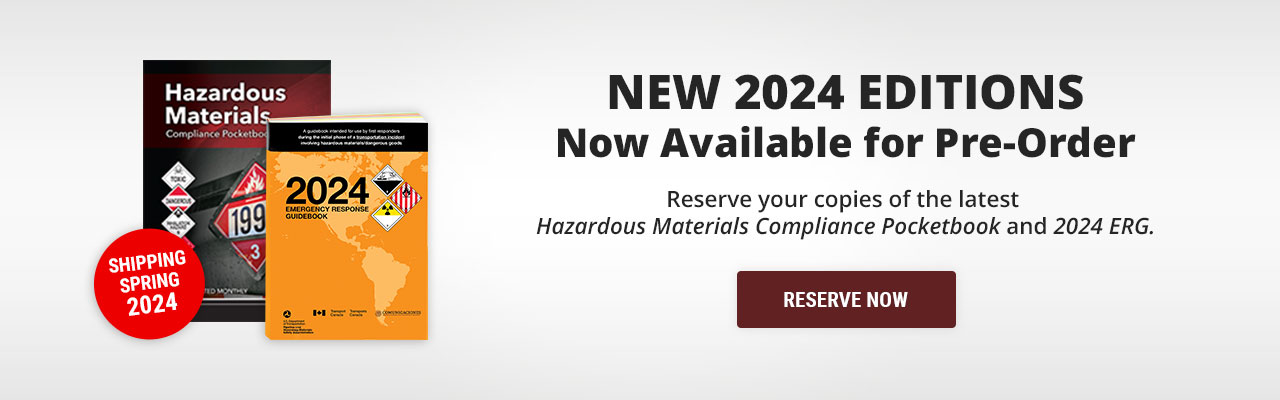 Reserve Your 2024 ERGs and Hazardous Materials Pocketbooks!