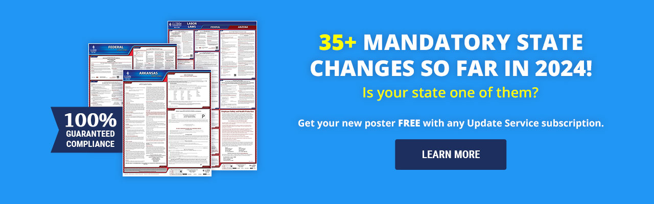 Free labor law poster with purchase of a 1-year LLP subscription service.